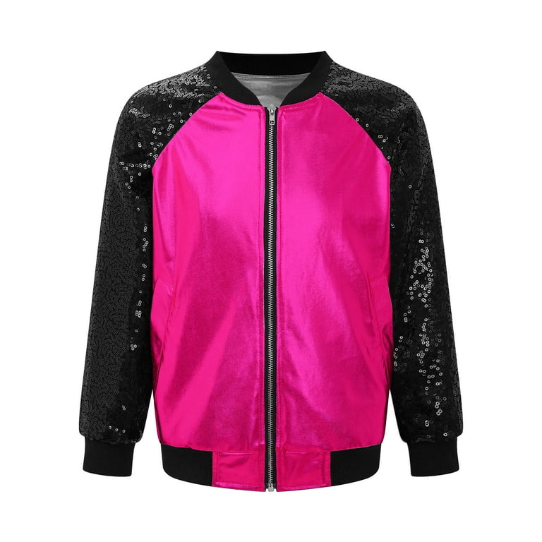 Bright pink bomber jacket hot sale