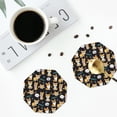 thumbnail image 5 of Pofeuu Cute Dogs Corgi Print Leather Coasters Set of 6, Round Cups Mugs Mat Pad for Home Kitchen Heat Resistant Drink Coasters,Octagon, 5 of 7