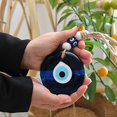 thumbnail image 3 of Blue Evil Eye Decor Home Wall Hanging 3.5" Glass Handmade Turkish Nazar Amulet Good Luck and Protection Charm, 3 of 9