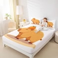 thumbnail image 3 of Erosebridal Funny Capybara Bed Sheets For Kids,Cartoon Rodent Animals King Sheets For Girls 4pcs, 3 of 6