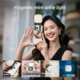thumbnail image 3 of Magnetic Selfie Light Compatible for MagSafe iPhone, CRI 95+ 700lx/0.3m Folding LED Phone Fill Ring Lighting with Full Mirror for Zoom Makeup Photography Recording Conference TikTok(Black), 3 of 7