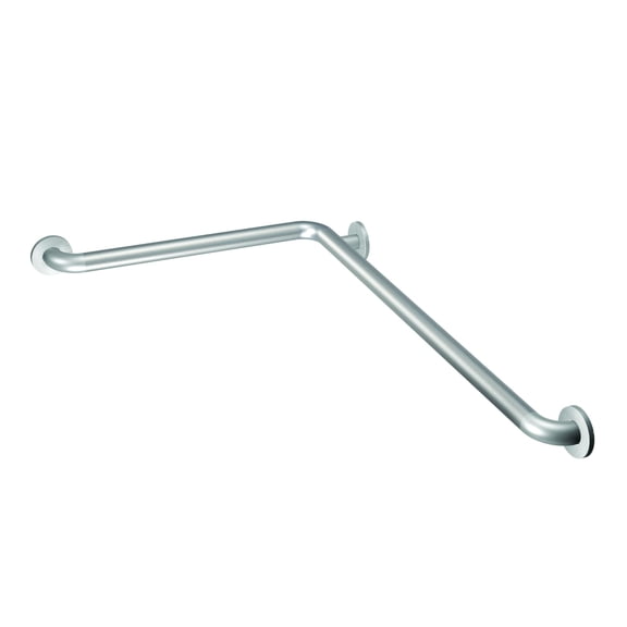 Moen Peened Bathroom Safety 24-Inch x 36-Inch L-Shaped Peened Bathroom Grab Bar