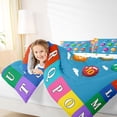 thumbnail image 4 of jejeloiu Number Alphabet Theme Twin Comforter Sets,Colorful Balloon Plaid Bedding Set For Kids Reversible 2-Piece, 4 of 8