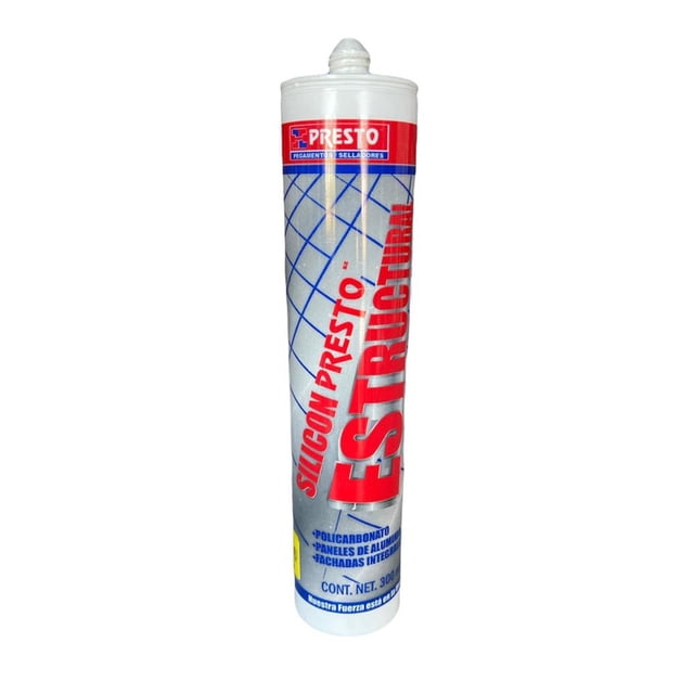 Silicon Negro PRESTO Estructural Cartucho 300ml