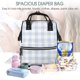 thumbnail image 5 of Disketp Blue Checkboard Mochila de Pañales de Gran Capacidad con Múltiples Bolsillos, Mochila de Viaje Multifuncional para Bebé, Unisex, Moderna y Resistente, 5 of 6