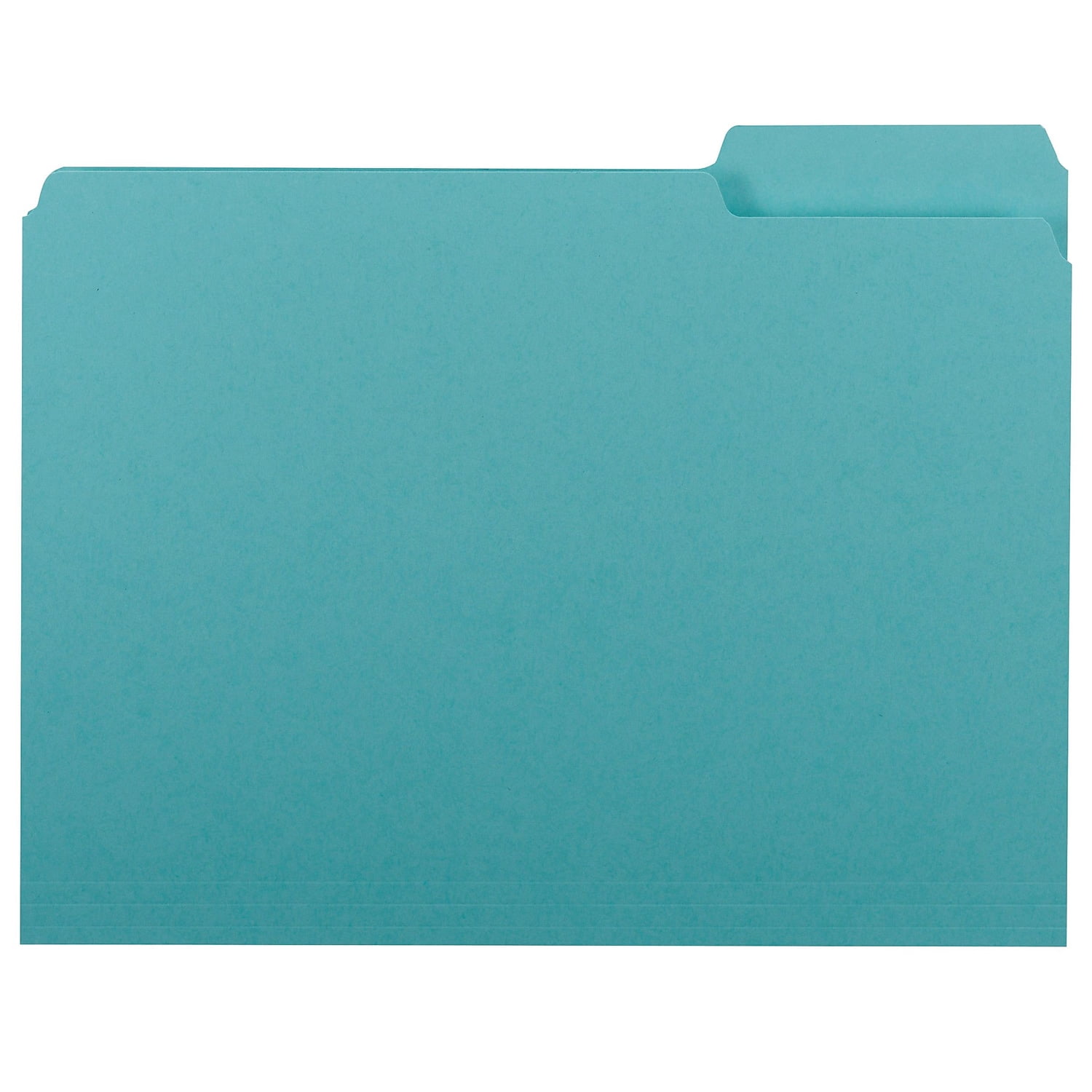Smead Interior File Folders 1/3-Cut Tabs Letter Aqua 100/Box 10235