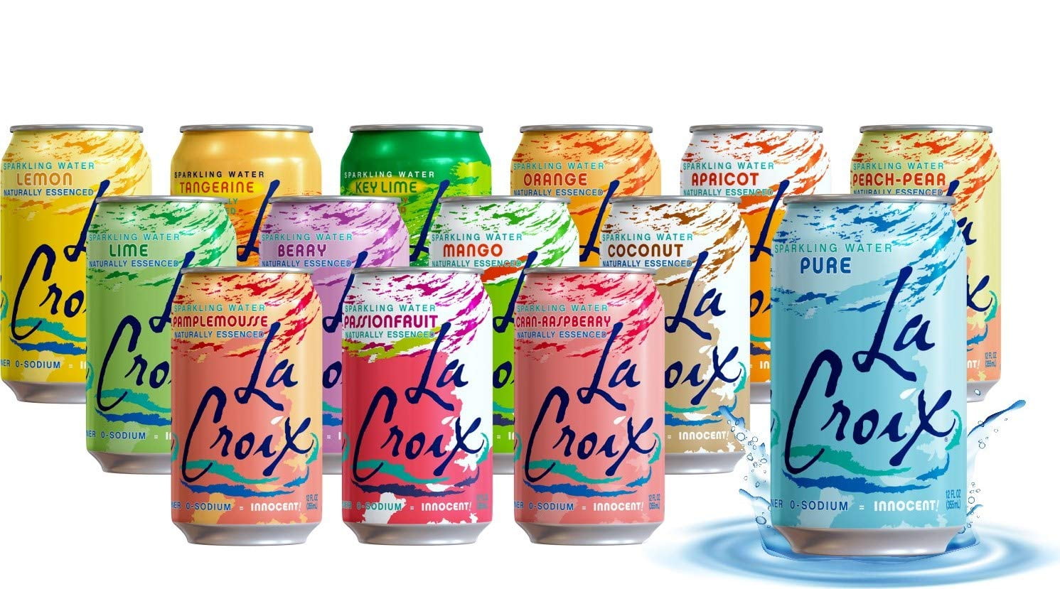 La Croix Sparkling Water All Flavor Variety Pack, 14 Flavors (Sampler