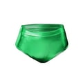 thumbnail image 5 of Jxximdong Shorts for Women Sexy Short High Waisted Shorts Leather Metallic Solid Color High Gloss Women's Super Shorts Hot Pants Green S Pants, 5 of 9