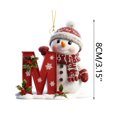 thumbnail image 3 of JeashCHAT Christmas Initial Ornaments, Personalized DIY 26 Letters Snowman Christmas Tree Decoration, Acrylic Snowflake Holly Berry Initial Pendant Xmas Tree Hanging Decor Xmas Gifts, 3 of 5