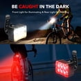 thumbnail image 3 of BN-LINK Bike Lights Front and Rear Set, USB Rechargeable 8+12 Modes Bicycle Lights, Waterproof Bike Lights Night Riding/Cycling, 3 of 7