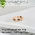 thumbnail image 2 of Envy 2mm Wedding Band for Men or Women Rose Gold Plated Sterling Silver Ginger Lyne Collection, 2 of 6