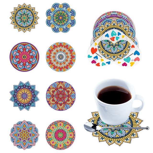 Posavasos de diamantes para manualidades, arte hecho a mano, creativo, Chic, almohadilla para taza de bebida, accesorios de cocina