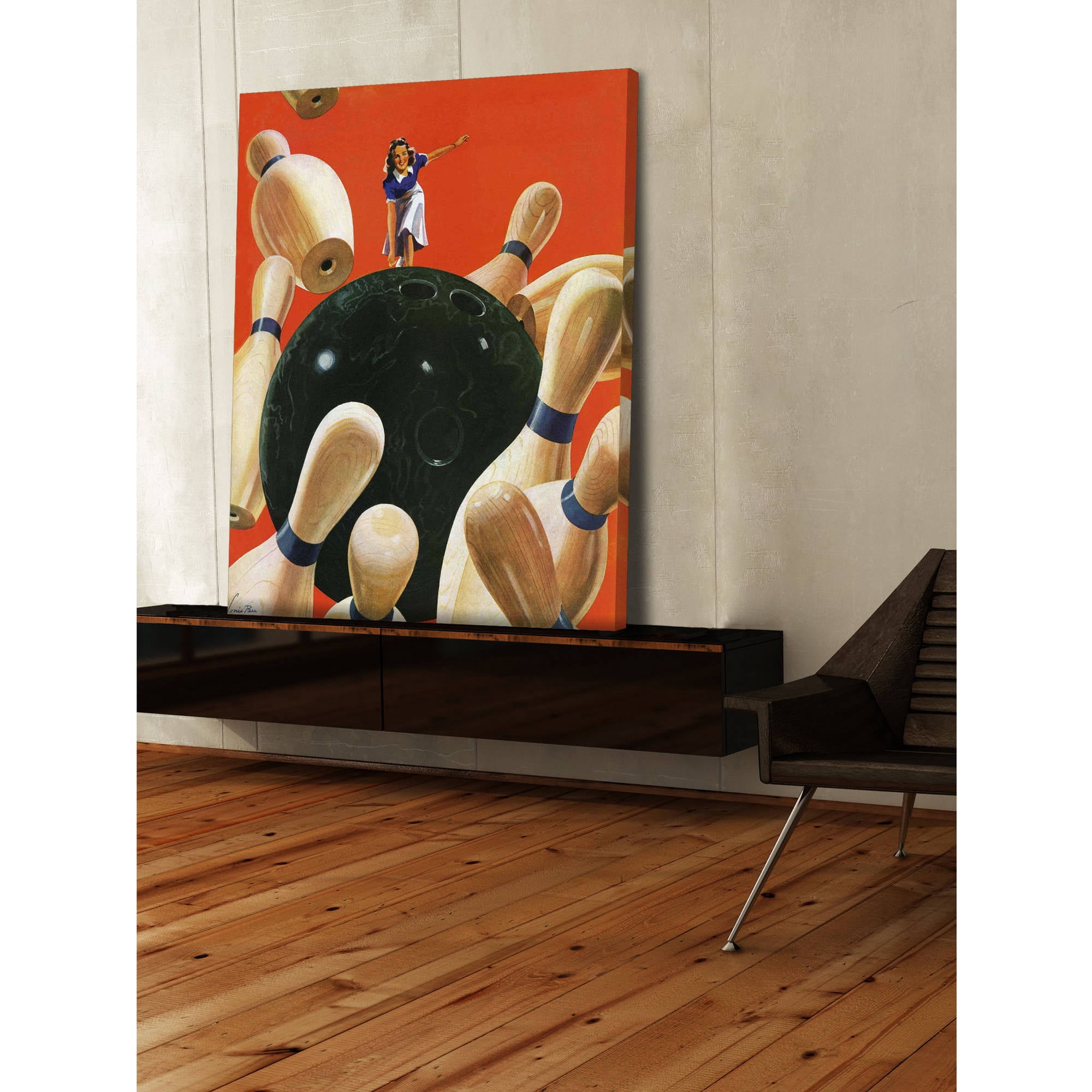 Marmont Hill Bowling Strike by Lonie Bee Painting Print on Canvas