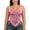 Pink, variant on Women's Floral Applique Corset Top, Satin Bustier Crop Top with Boning, Elegant Party Clubwear