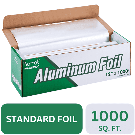 Karat 12" x 1,000 ft Aluminum Foil Roll, Standard Weight, 1 Roll