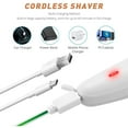 thumbnail image 6 of LNGOOR 7 In 1 Women Electric Hair Removal Razor, Cordless Ladies Shaver Painless Body Hair Trimmer Remover Rechargeable Epilator for Bikini Facial Nose Ear Eyebrows Leg, 6 of 7