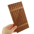 thumbnail image 4 of Miangastore Photography Prop Mini Door Model Coffee Wood 1Pcs 7.1X3.5X0.3In, 4 of 8