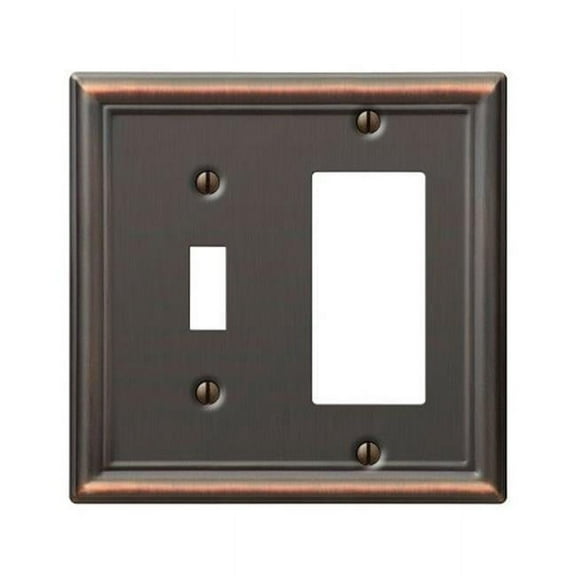 149TRDB Chelsea Combo Single Rocker-GFCI Wallplate  Aged Bronze