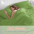 thumbnail image 4 of Abstract Solid Color Bedding Duvet Cover Set Full Size 4 Pieces Simple Avocado Green Low Saturation Bedding Set with Zipper Closure, 1 Comforter Cover 86x86 Inches 1 Flat Sheet & 2 Pillow Cases, 4 of 7