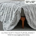 thumbnail image 5 of Cheer Collection Soft and Furry Long Shaggy Hair Throw Blanket, 5 of 5