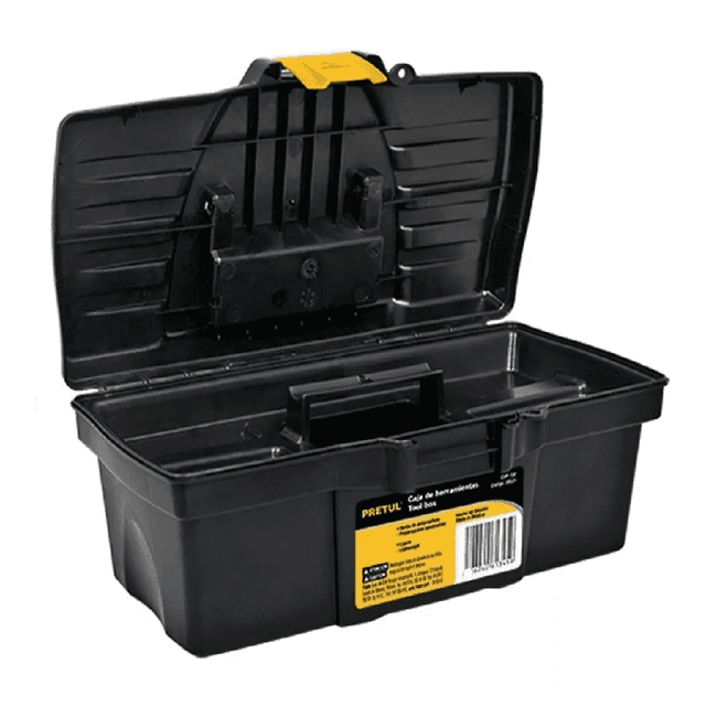 Caja de herramientas de plástico BLOOSOM CHP-13CP 18cm x 33cm x 13cm negra