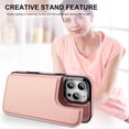 thumbnail image 2 of KOMI pour iPhone 16 Pro Max Étui Mural avec Porte-Cartes, Cuir PU Premium Support Fentes pour Cartes Protection Antichoc Robuste Étui à Rabat pour Apple iPhone 16 Pro Max 6.9 Pouces, Or Rose, 2 of 5