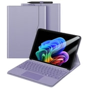 Fintie Case for Microsoft Surface Pro 12" (2025) – Slim Business Portfolio with Multi-Angle Stand, Pocket & Stylus Holder, Compatible with Type Cover Keyboard, Lilac Purple