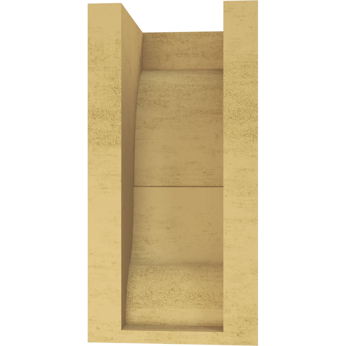 5"W x 5"D x 10"H Wide Asheboro Rough Cedar Woodgrain TimberThane Corbel, Primed Tan
