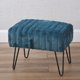 thumbnail image 4 of HOME SOFT THINGS OTOMAN/TABURETE SUPER SUAVE DE PIEL SINTÉTICA. OTOMAN TAPIZADO PARA REPOSAPIÉS CON PATAS DE METAL NEGRO Y ASIENTO ACOLCHADO. 48X33X43CM, LIBÉLULA, 4 of 8