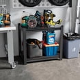 thumbnail image 3 of 22''H Metal Storage Shelving Units, 2 Tier Heavy Duty Shelving 16''W, 1100 Lbs Adjustable Utility Steel Shelves 16''D for Kitchen Pantry, Office Printer Rack, Bedroom Nightstand, 3 of 3