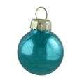 thumbnail image 3 of Northlight 24ct Shiny and Matte Teal Green Glass Ball Christmas Ornaments 1" (25mm), 3 of 4