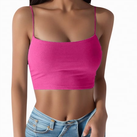 Hessimy Womens Breathable Tank Tops Sleeveless Underwear Tops Soft Sleeveless Undershirt Cool Base Layer Vest(Hot Pink S)