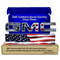 GMC Terrain American Flag Grille Gate GMC Emblem Overlay Decals Kit 2021-2026 Set of 2