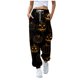 thumbnail image 1 of Women's Casual Fashion Halloween Print Casual Drawstring Elasticated Waist Drawstring Pants, 1 of 4