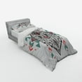 thumbnail image 3 of Ambesonne Ethnic Bedding Set 4 Pcs, Big Wolf Head Ornaments, Queen, Pearl Coral and Teal, 3 of 3