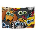 thumbnail image 4 of MYPOP Funny Animals Cats Dogs And Deer Tapestry Wall Hanging Decoration Home Decor Living Room Dorm 90 x 60 inches, 4 of 4