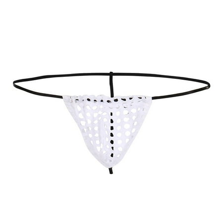 

Man Briefs Breathable Sexy Fishnet Ultra-thin Hollow Out Thong G-String Underwea
