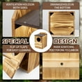 thumbnail image 3 of 9'' x 14.5'' Owl House for Outdoor, Screech Owl House, Bird Box Large Handmade Wooden Circular Opening Screech Box for Outside with Mounting Screws and A Bag of Wood Shavings, 3 of 6