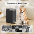 thumbnail image 2 of KSSKSS 1.6 Gallon/6L Small Bathroom Steel Step Trash Can, Soft-Close Lid & Fingerprint-Proof, Slim Wastebasket for Narrow Spaces (Black), 2 of 8