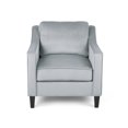 thumbnail image 1 of Milo Contemporary Velvet Club Chair, Gray and Dark Brown, 1 of 8