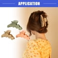thumbnail image 2 of Vocoste 3 Pcs Hair Claws for Women Orange Beige Gray Green 3.94"x1.54"x1.77", 2 of 6