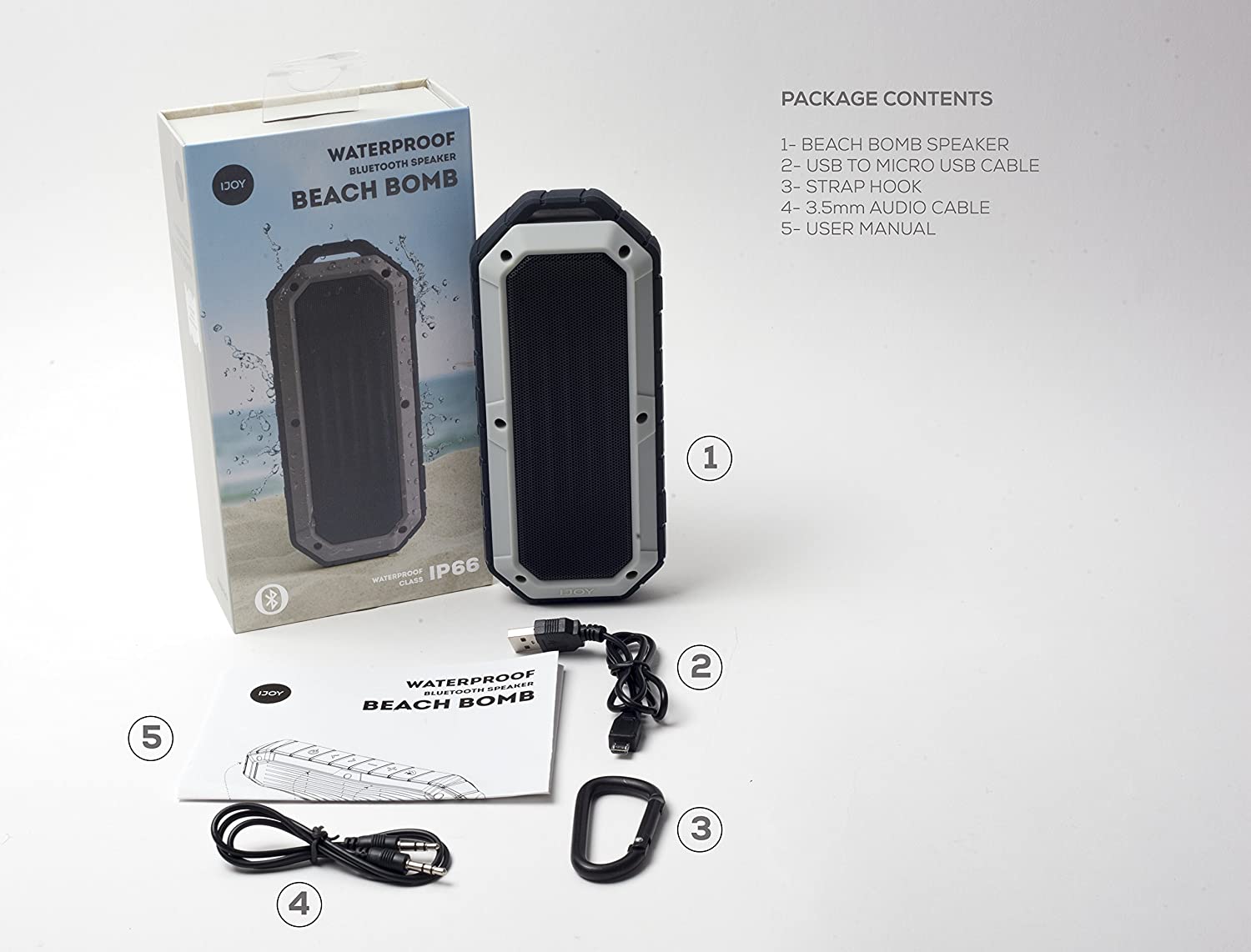 beach bomb waterproof bluetooth speaker