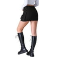 thumbnail image 3 of INSPIRE CHIC Women's Denim Skirts Stretch Pockets Button Bodycon Mini Jean Skort, 3 of 5