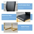 thumbnail image 4 of Llinc Store Set of 4 Black PU Simple Arch Dining Chair High Resilience Chairs with Arched Metal Gold Leg, 4 of 10