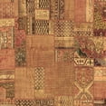 thumbnail image 1 of Ahgly Company Indoor Square Patchwork Brown Transitional Area Rugs, 4' Square, 1 of 4