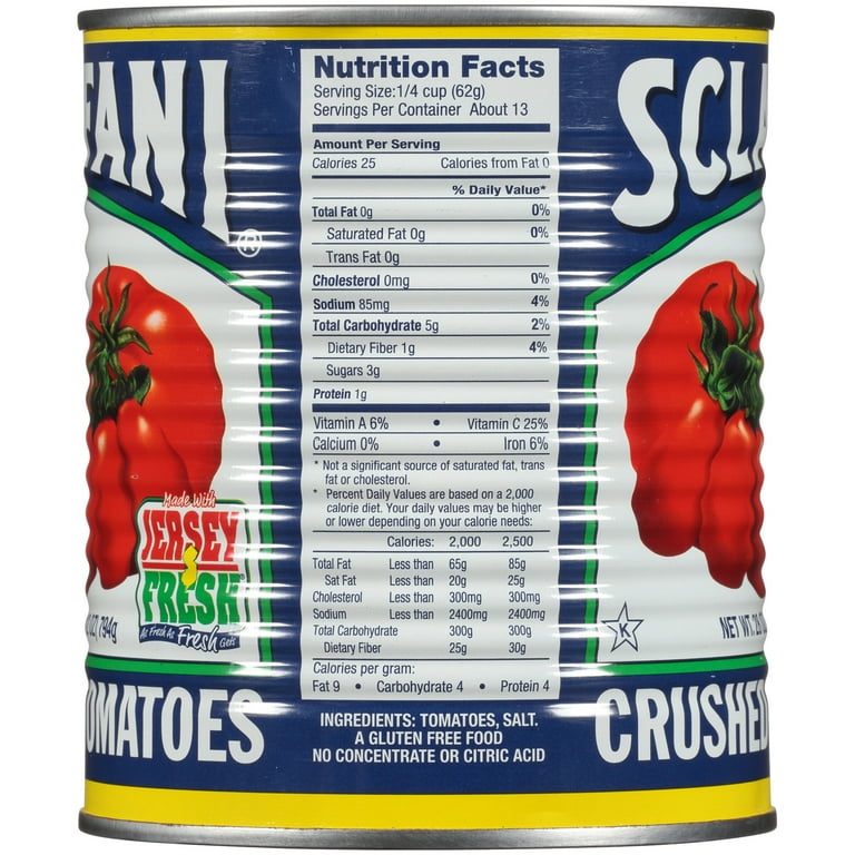 Sclafani® Crushed Tomatoes 28 oz. Can - Walmart.com
