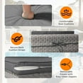 thumbnail image 2 of 8-Seat Outdoor Wicker Patio Furniture Set with Fire Pit Table, Modular Rattan Sectional Sofa & 2 Swivel Rocking Chairs, 4" Thick Cushions, Rust-Resistant Frame,Black, 2 of 9