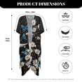 thumbnail image 6 of HELLHERO High Quality Fabrics Long Kimono Swimsuit Cover Up for Summer Breathable Loose Butterfly Daisy, 6 of 6