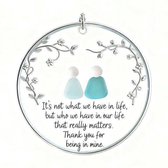 WEXOPE Acrylic Round Sea Glass‑Style Decor Pendant, 2D Flat Ornament, Sentimental Accessory for Cherished Memory and Friendship Gifting,Transparent