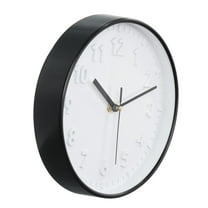 Unique Bargains 8 Inch Wall Clock, 3D Number Quartz Battery Operated Silent Non-Ticking Round Wall Clocks, White